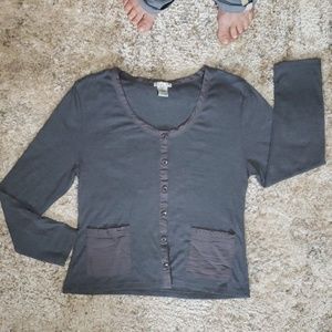 Avalin cardigan sweater with pleated pockets